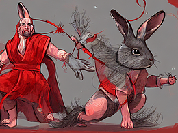 #AI创作实验室#兔子，红色，财神