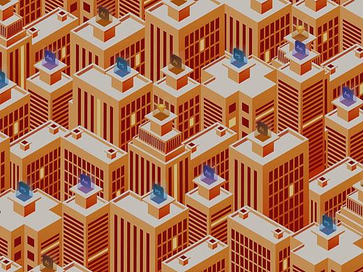 图标建筑2.5d