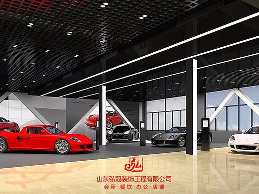 山东淄博4s店车展展厅汽车店铺装修装饰设计施工公司