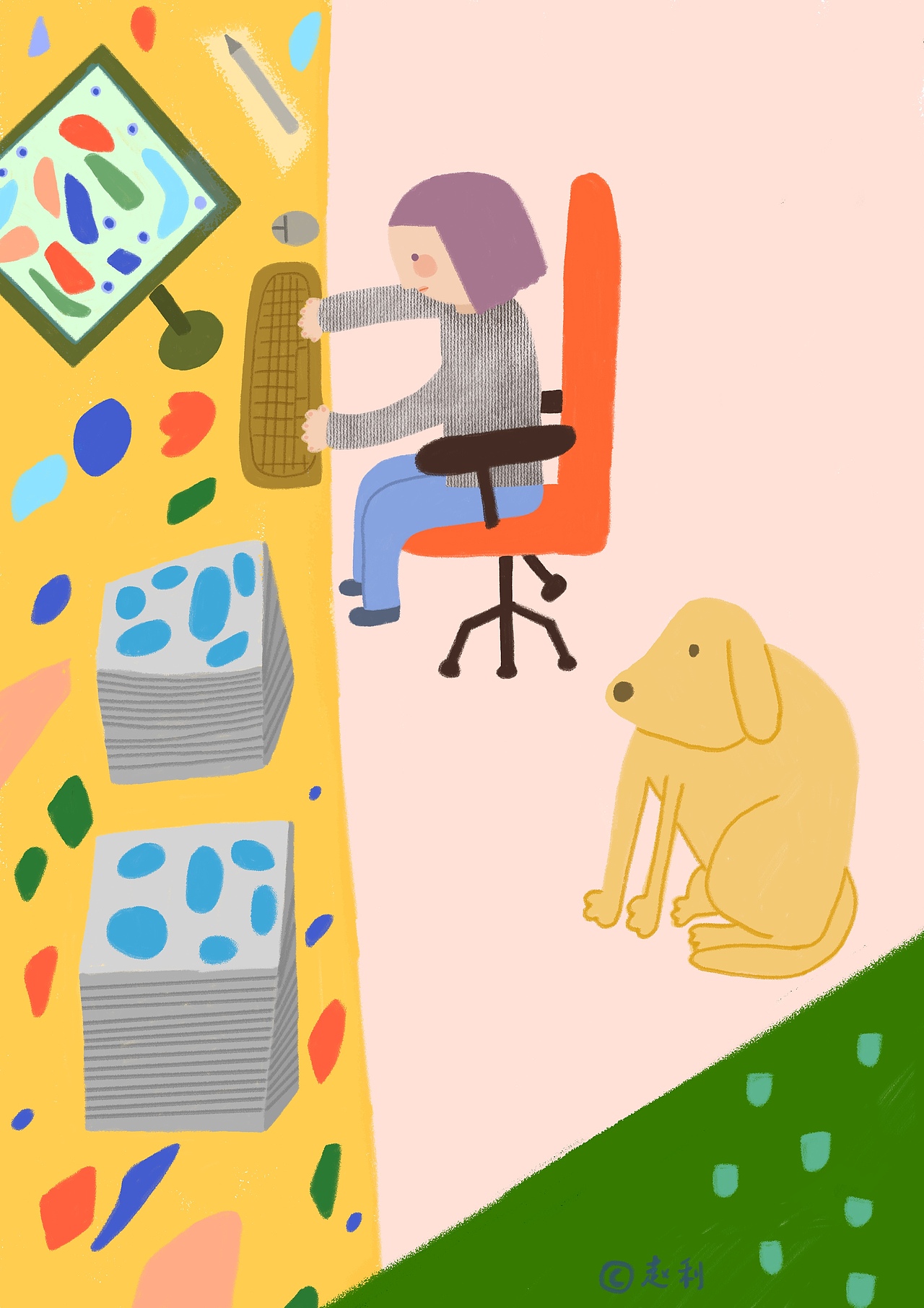 2021年第一季度繪畫(huà)總結(jié)（圖ZMjQ5OTY3MzI4） - 兒童插畫(huà) - 站酷設(shè)計(jì)師狗的事原創(chuàng)素材 - 站酷ZCOOL