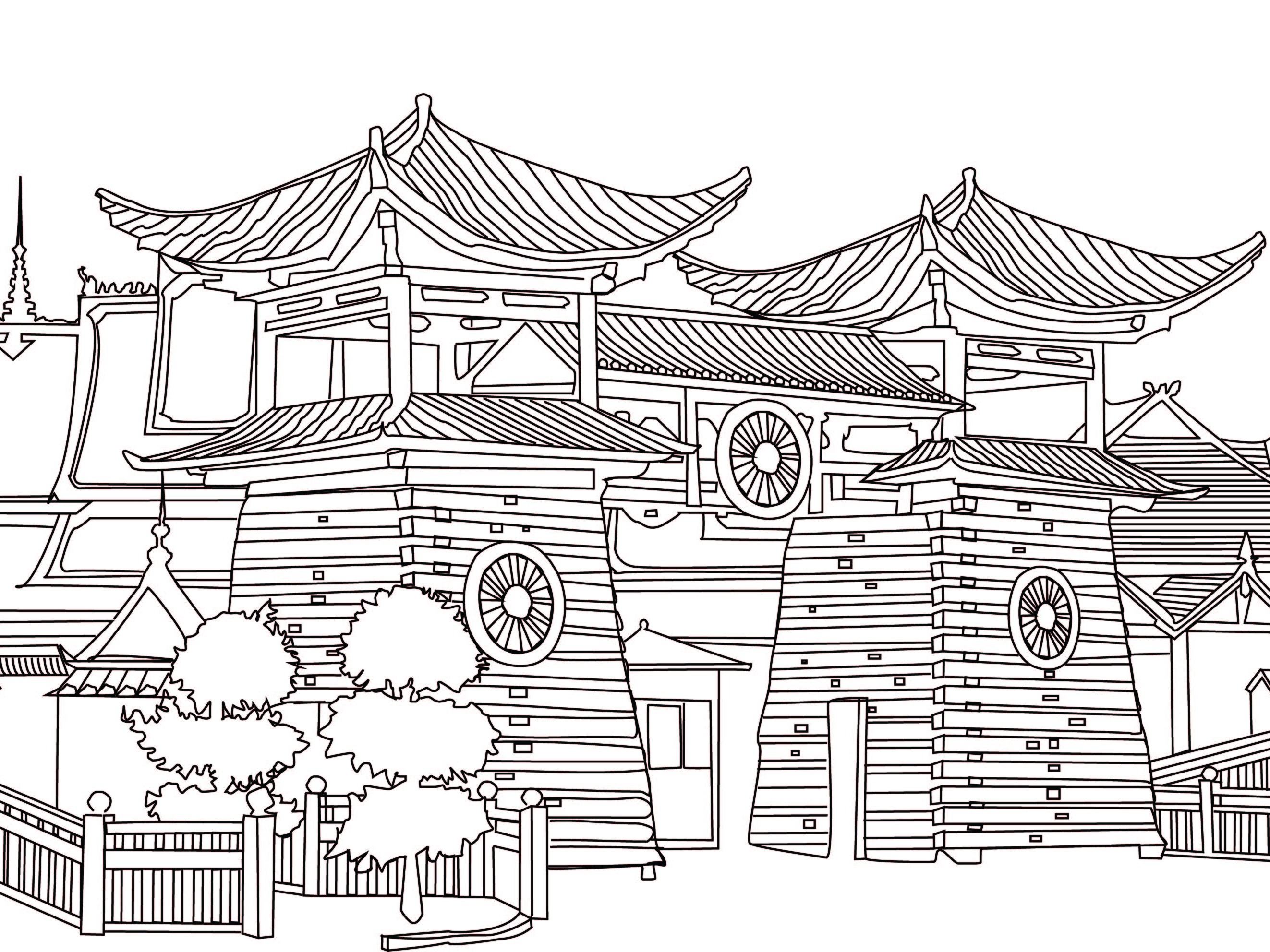 傣族的房子简笔画图片图片
