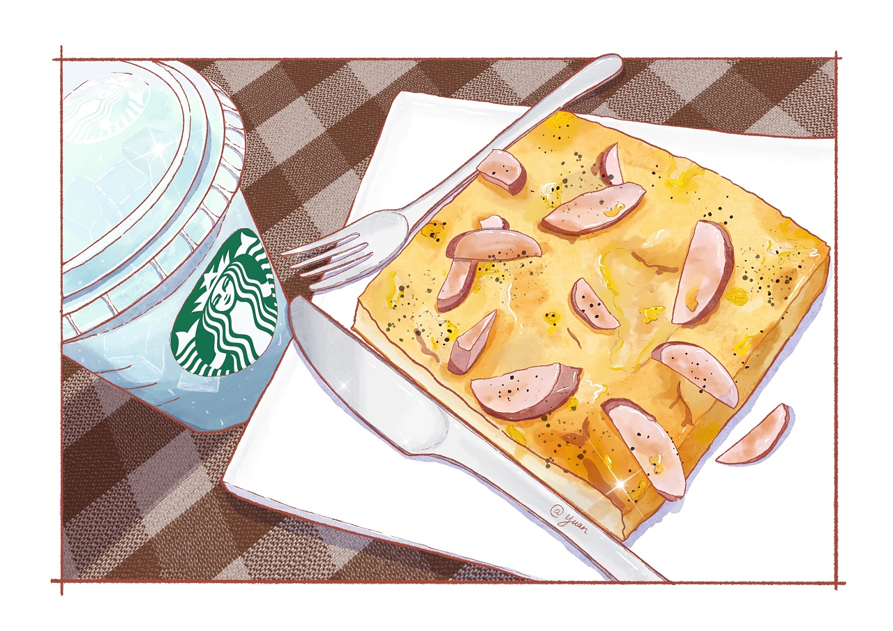 星巴克早餐|插画|商业插画|孜然yuan子 - 原创作品 - 站酷 (zcool)