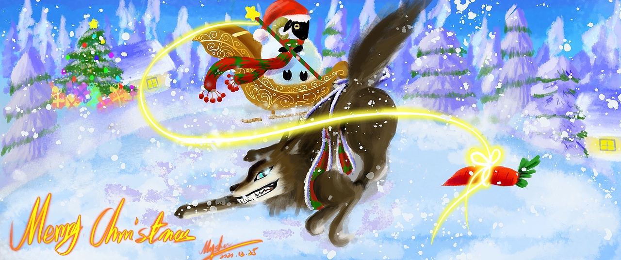 【墓月】Merry Christmas（图ZMjM3MjA5MDQ0） - 儿童插画 - 站酷设计师墓月原创素材 - 站酷ZCOOL