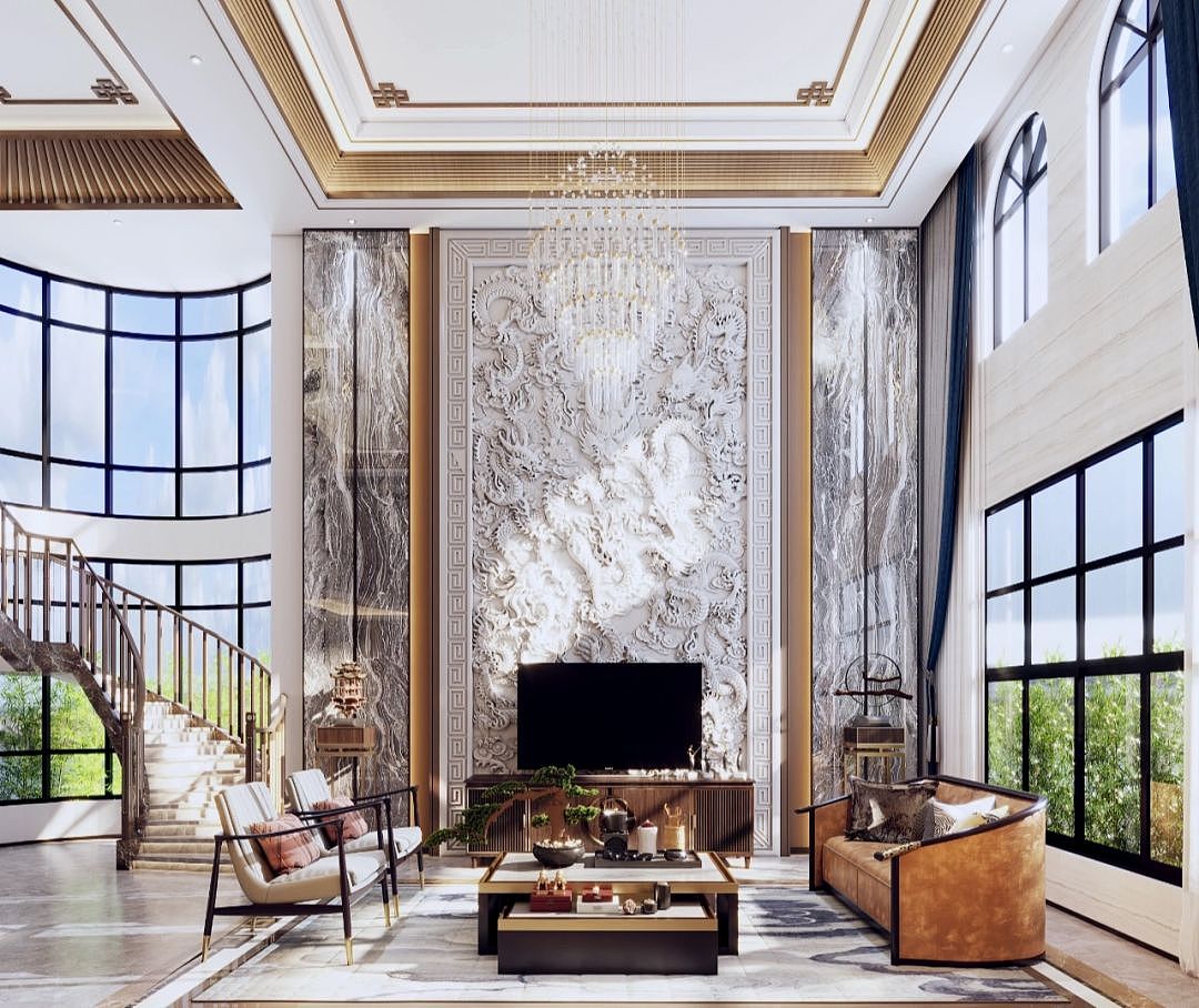 高端整装系列|新中式轻奢别墅设计