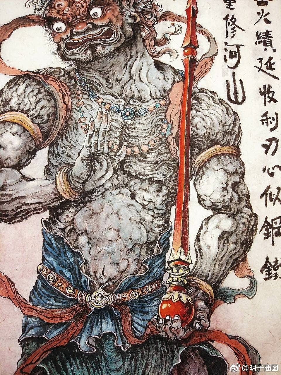《掃地金剛圖》（图ZMTA4MzIwMDMy） - 绘画 - 站酷设计师明子水墨奇幻世界原创素材 - 站酷ZCOOL