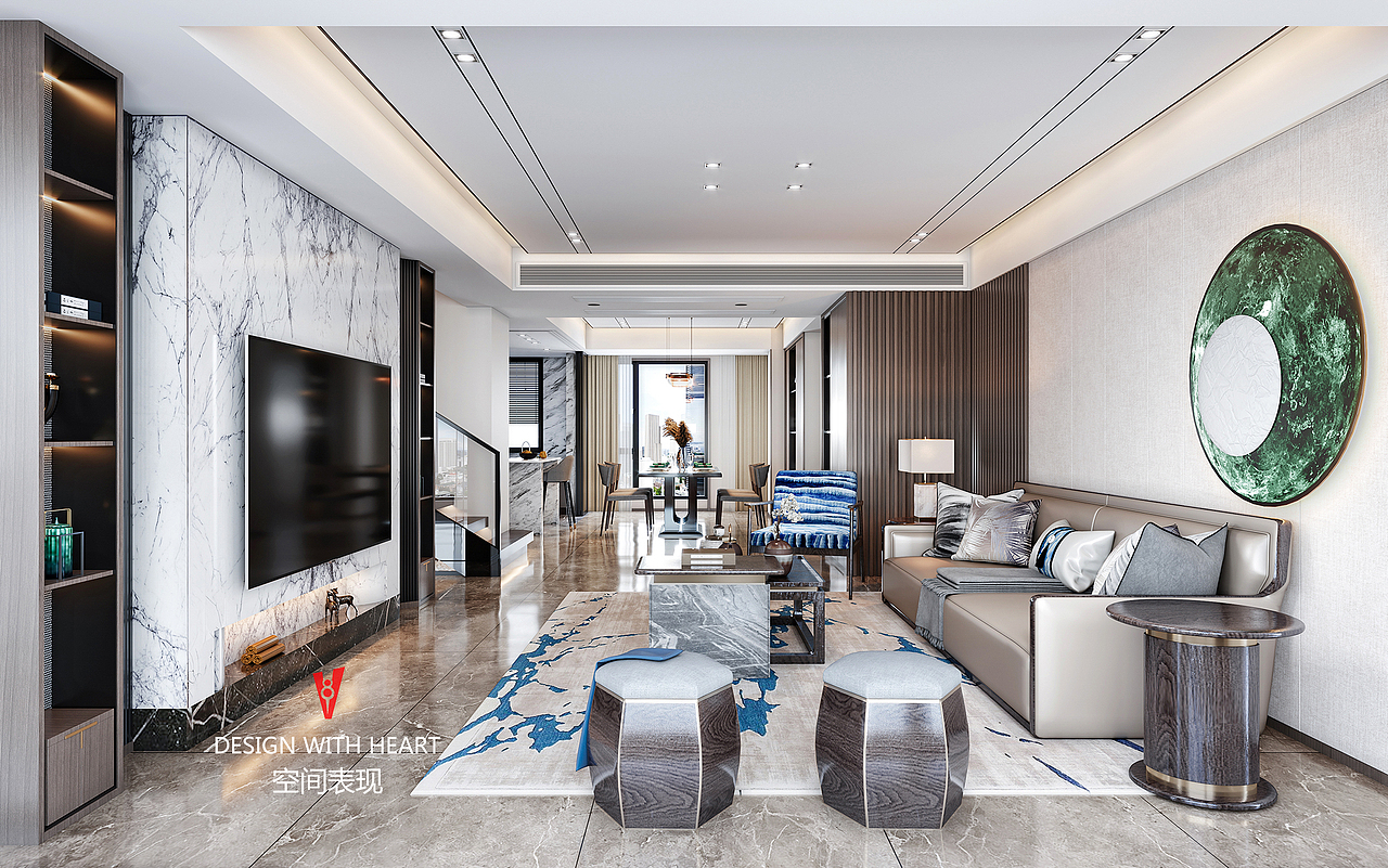 v8空间表现|现代轻奢混搭家装赏析
