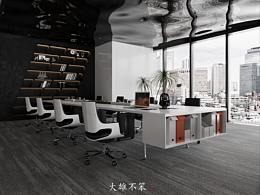 办公区效果图体现