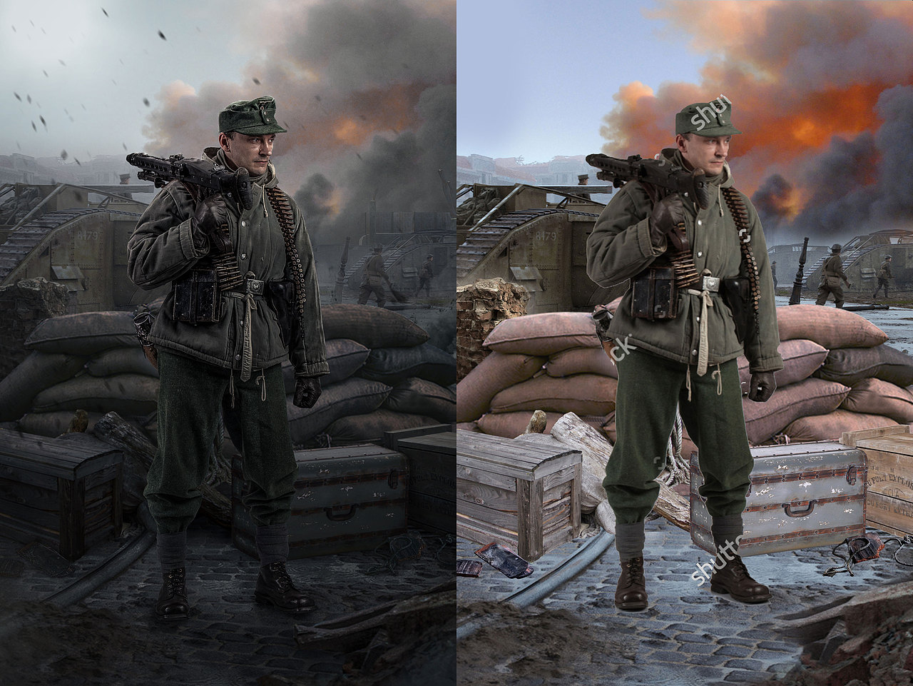 2021年下半年影视合成海报前后对比图