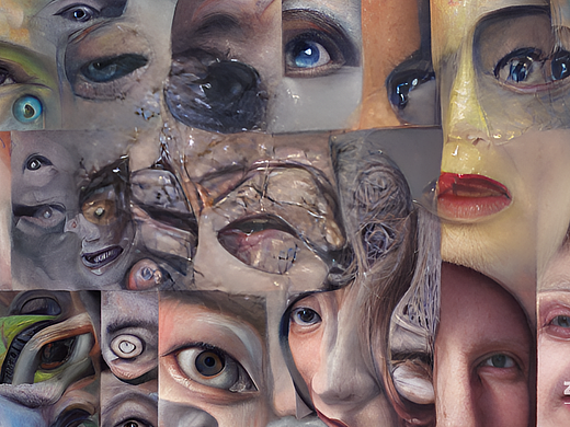 #AI创作实验室#长满各种眼睛的人脸