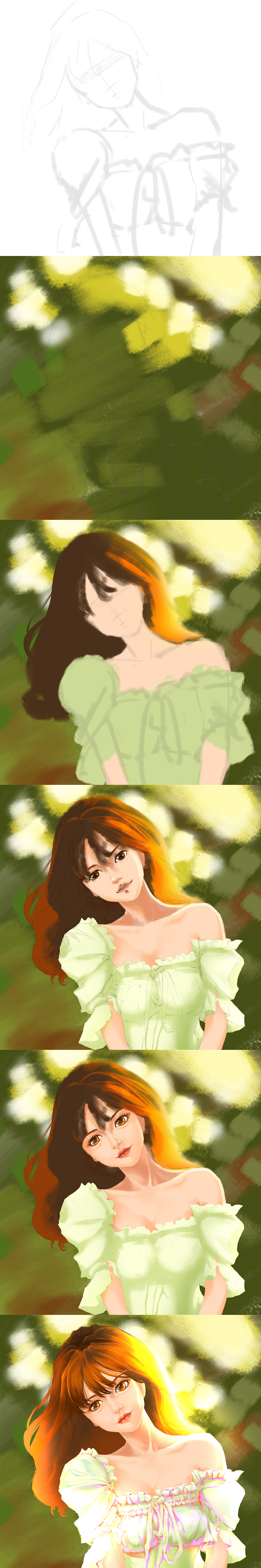 《阳光和少女》（图ZMzExNjIyMDU2） - 创作习作 - 站酷设计师兔二一Tooz原创素材 - 站酷ZCOOL