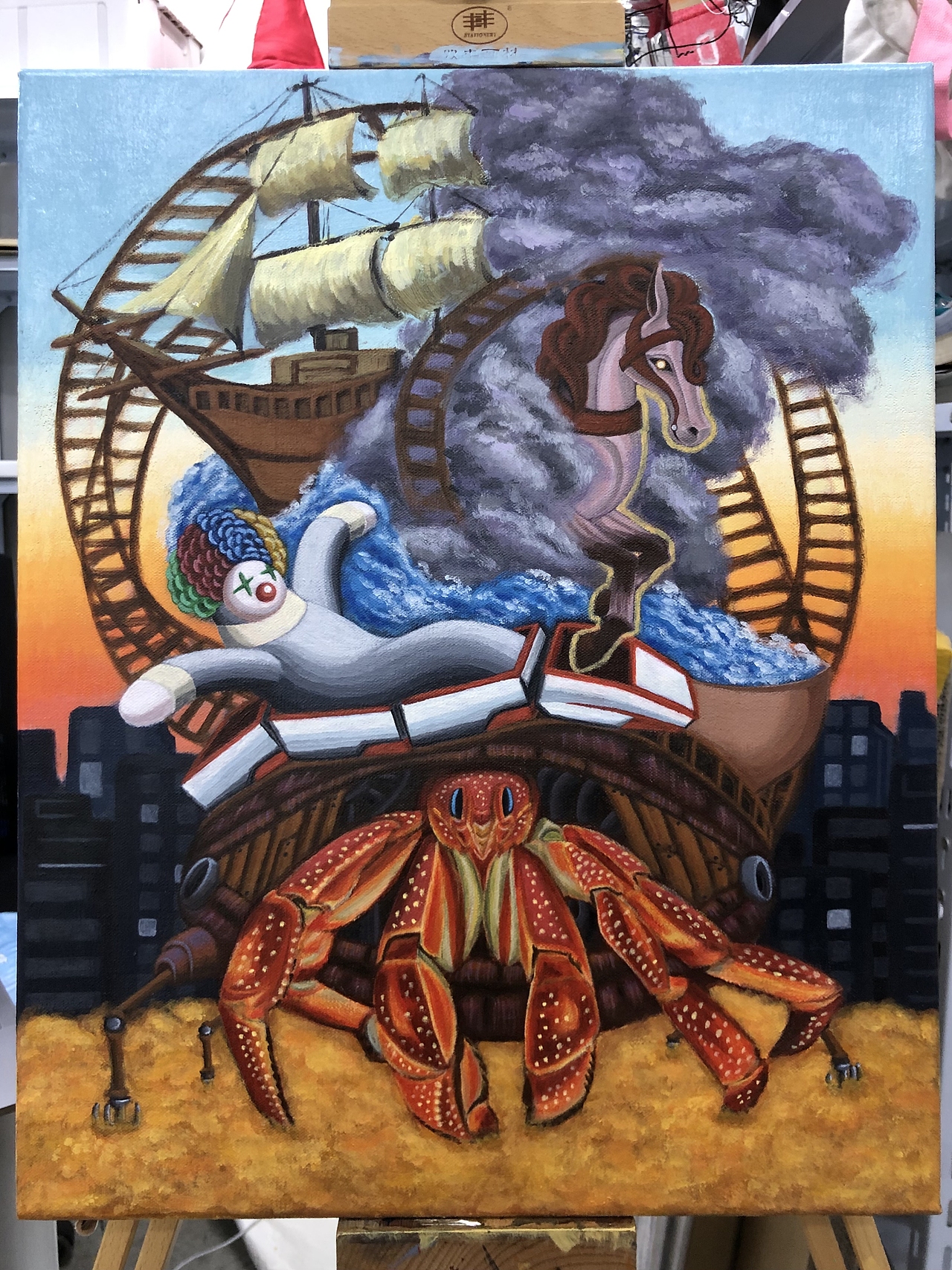 “再造之物”系列二《粉饰》（图ZMzE5NzkzMTky） - 艺术插画 - 站酷设计师陈臻_原创素材 - 站酷ZCOOL