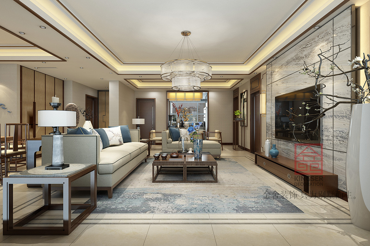 【御河上院装修】-159平新中式风格装修设计