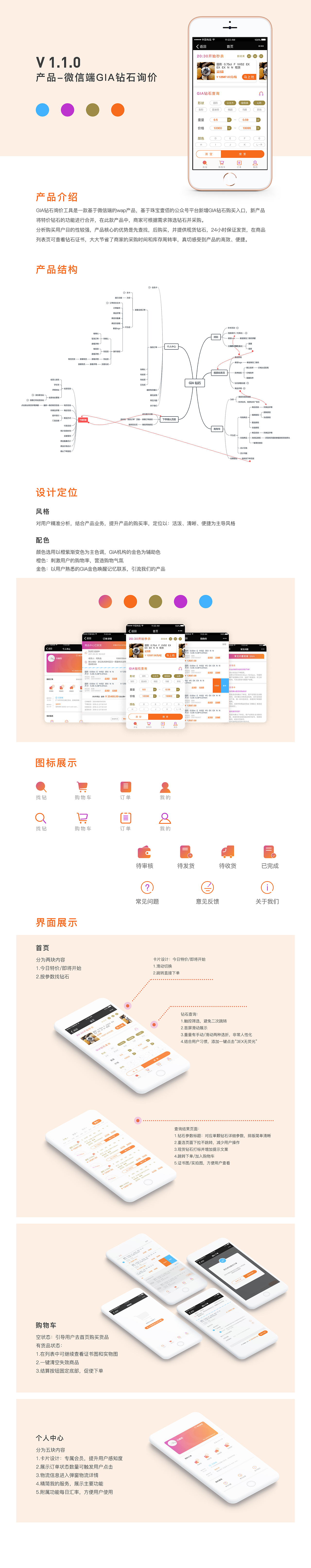 产品-微信端GIA钻石询价工具V1.1.0 设计小结（图ZMTMzNDQ4Mjc2） - 主题/皮肤 - 站酷设计师c菜菜菜菜小小包c原创素材 - 站酷ZCOOL