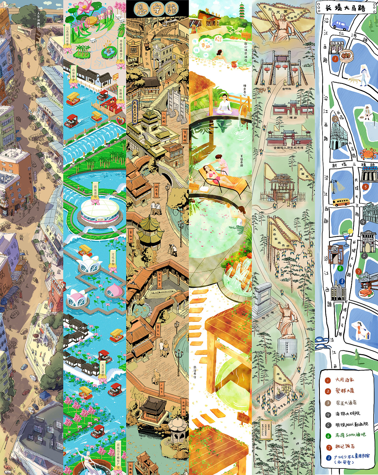 移动端 旅游手绘地图 合集