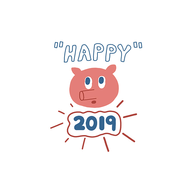 2019粉色猪猪年