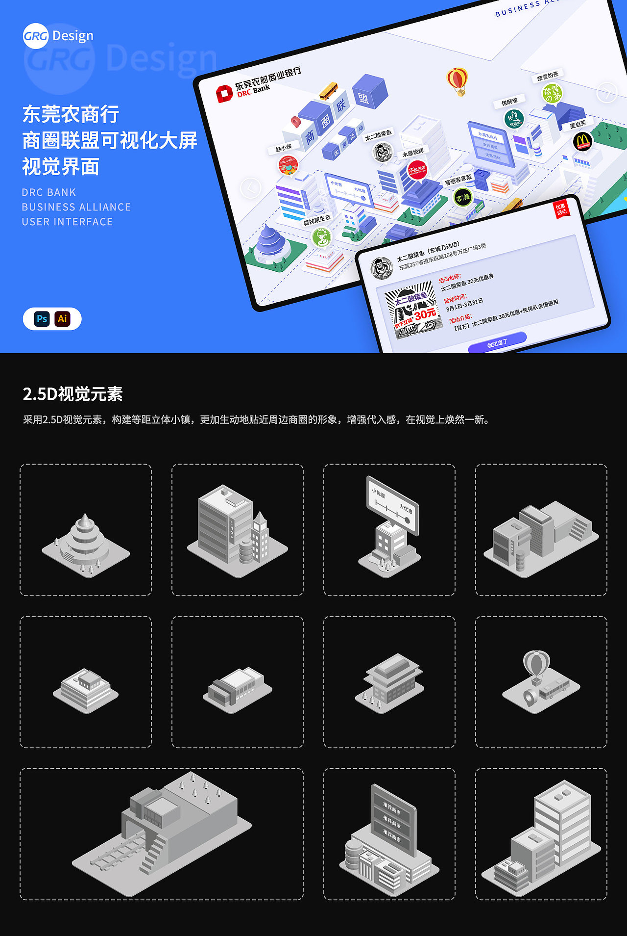 东莞农商行商圈联盟可视化大屏