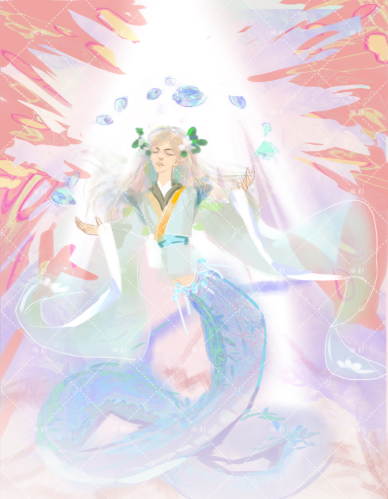 中国上古神话传说系列插画（图ZMzA3MzA5MzUy） - 创作习作 - 站酷设计师鸿影原创素材 - 站酷ZCOOL