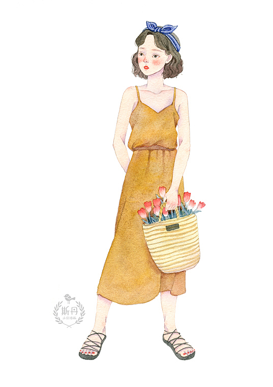 迎风吹来一打小清新（图ZMjAwODc3ODIw） - 艺术插画 - 站酷设计师斯丹在画画原创素材 - 站酷ZCOOL
