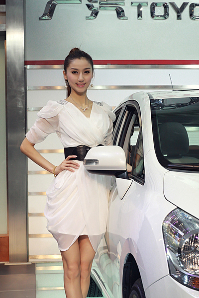 重庆车展上的模特