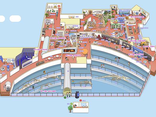 正佳自然科学博物馆手绘地图
