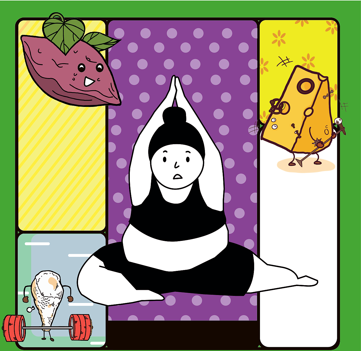 七日五谷粉包装设计（图ZMjM2NjUwMTAw） - 包装 - 站酷设计师鱼摆摆不会画画原创素材 - 站酷ZCOOL
