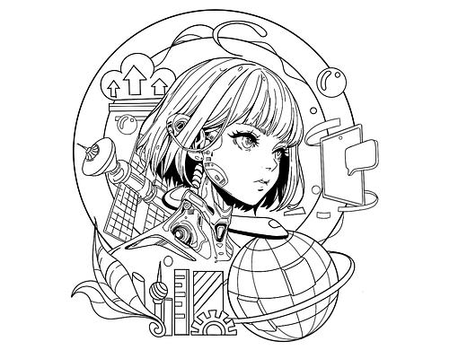 科技感插画