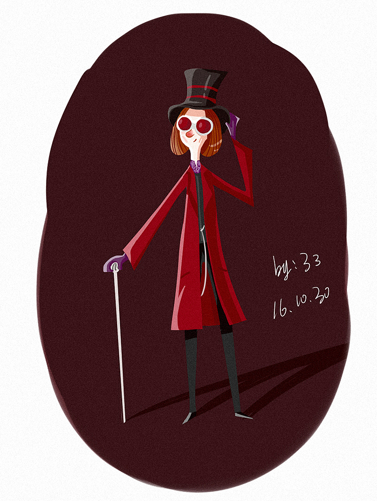 男神电影角色卡通绘画