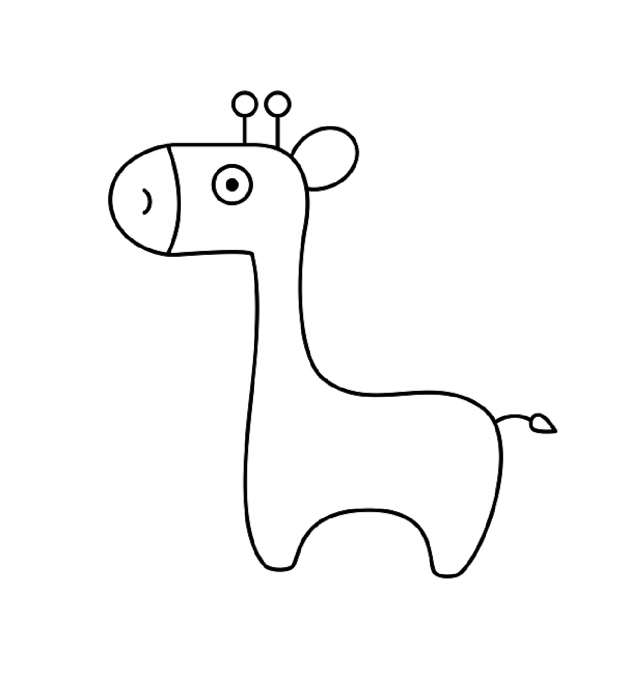 可爱卡通长颈鹿简笔画画法图片步骤💛巧艺网