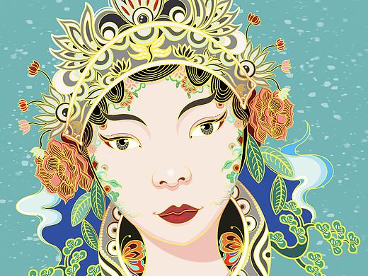 插画海报设计---蚩尤九黎少女