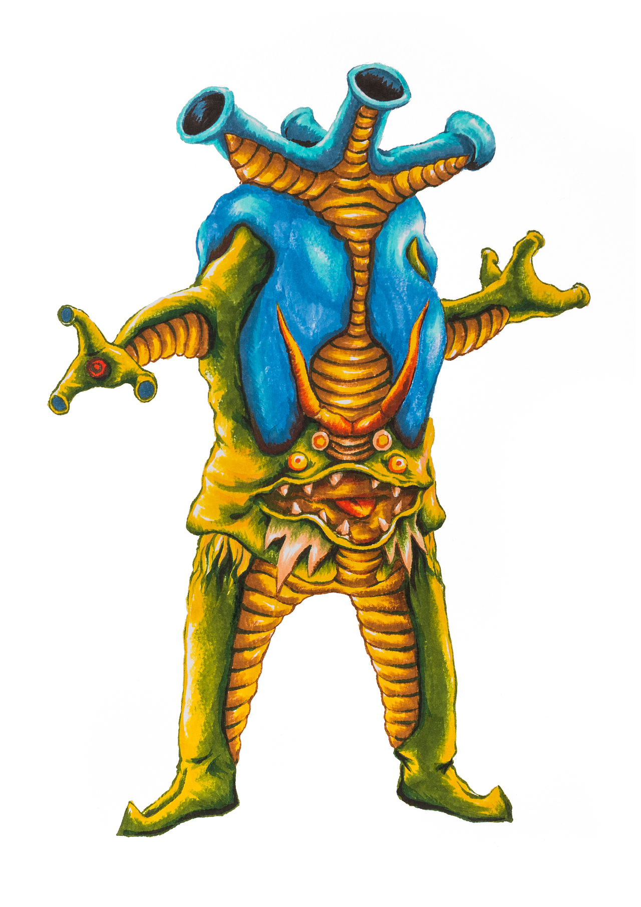 怪兽侵略计划昭和画报风格怪兽