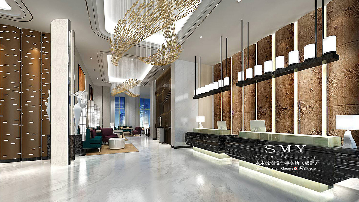 室内设计采用以功能布局为中心的不对称非传统构图方法,体现现代风格中空间布局与使用功能的完美结合。