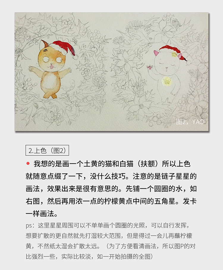 #2.圣诞喵过程分享（图ZNjY1ODE4Njg=） - 绘画 - 站酷设计师强大的y大人原创素材 - 站酷ZCOOL