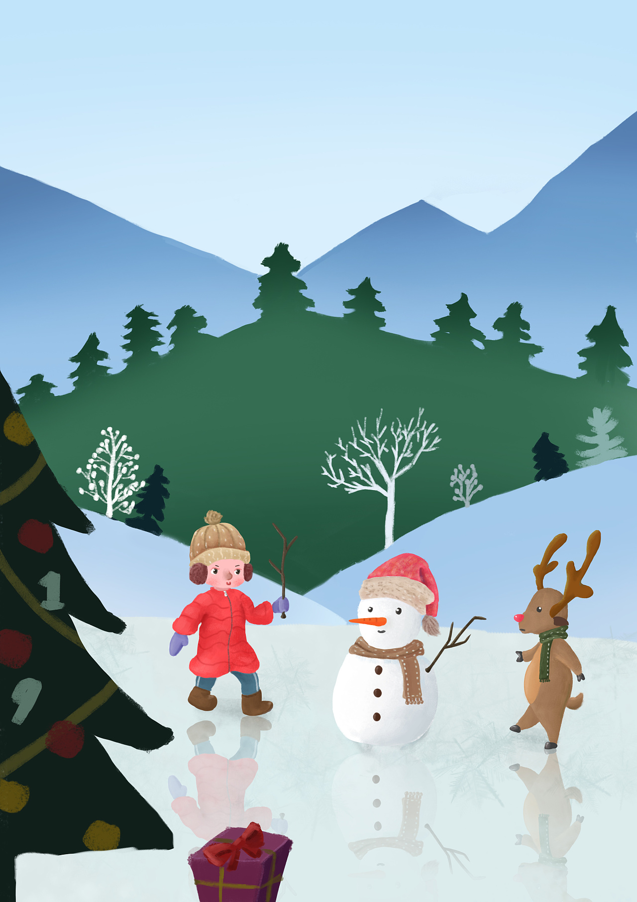 冬雪|插画|儿童插画|磊猫 - 原创作品 - 站酷 (zcool)
