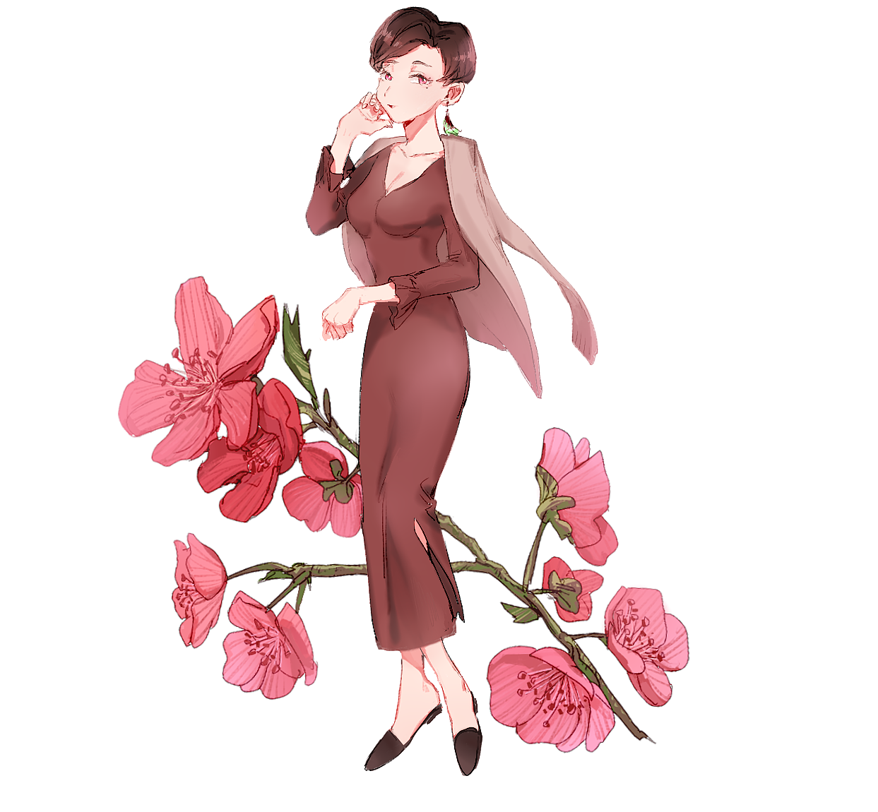 美丽异木棉拟人q版如花的女孩们