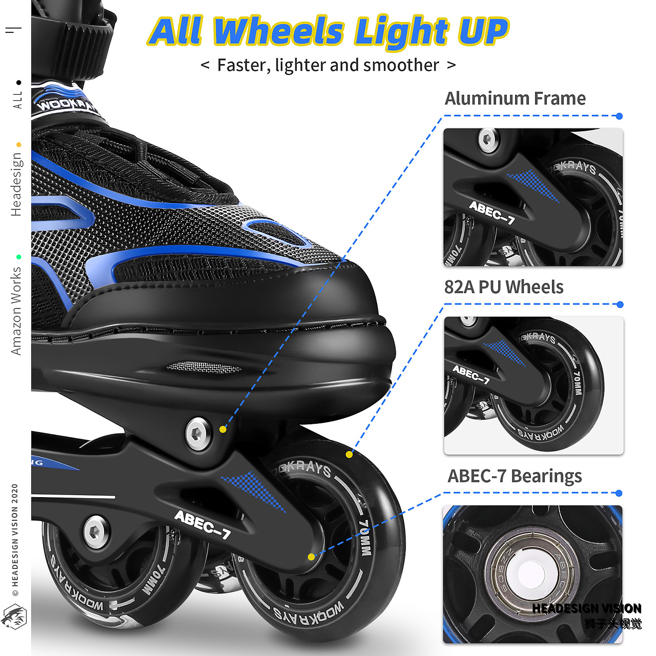 轮滑鞋产品拍摄_主图设计_A+页面设计-狮子头视觉