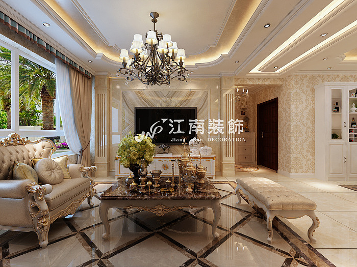 哈尔滨江南装饰公司华润中央公园简欧风格装修效果图