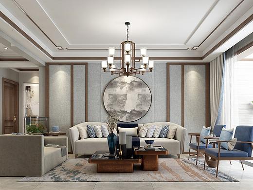 新中式大平層（個人主頁-ZNTA2NjgwMjA=） - 家裝設(shè)計 - 站酷設(shè)計師設(shè)計師小宋原創(chuàng)素材 - 站酷ZCOOL