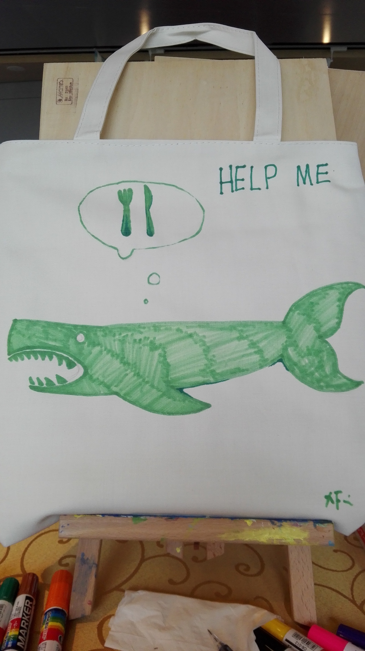 环保袋有画说（白）（图ZNzc3NDQ4NjA=） - 工艺品设计 - 站酷设计师麻麻弟原创素材 - 站酷ZCOOL