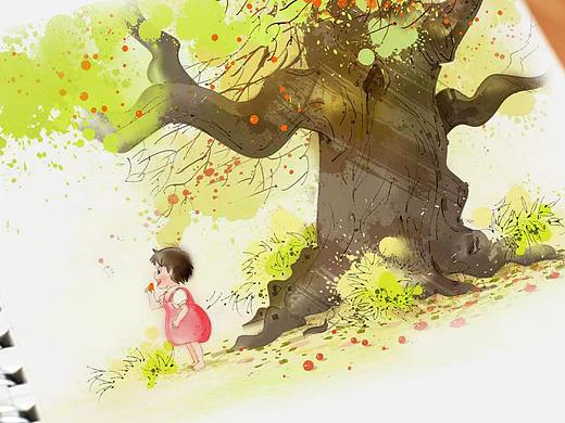 一棵大树一个女孩