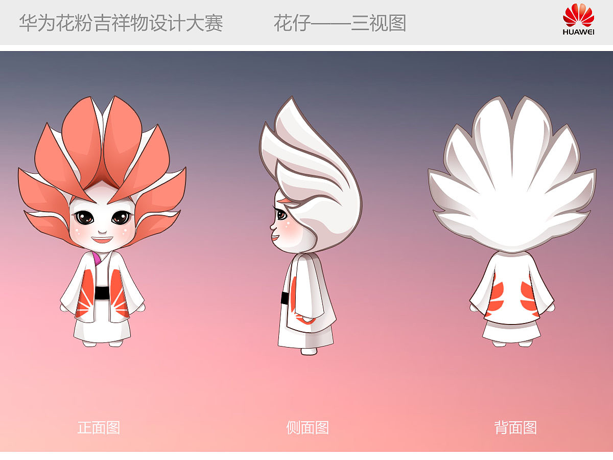华为吉祥物设计——花仔
