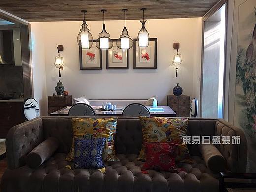大连跃层装修实景-钻石湾253㎡新中式