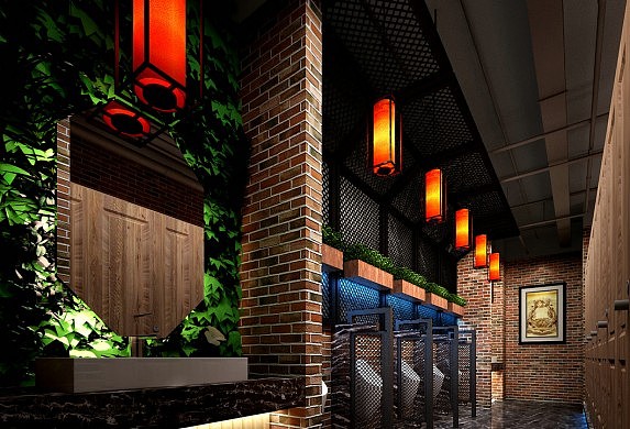 公共洗手间效果图