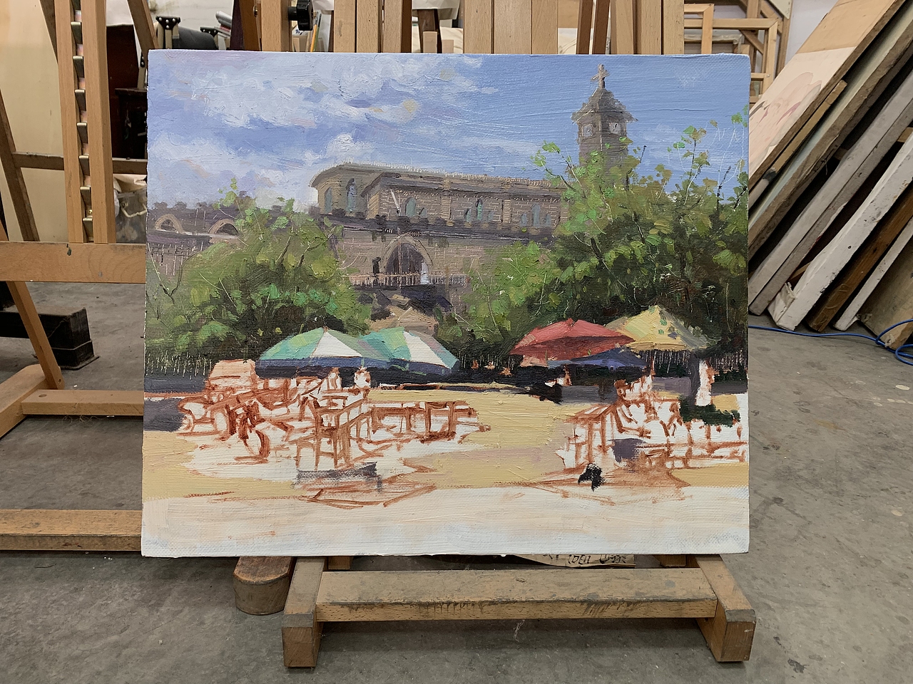 夏宇航油画《芽庄的教堂》4