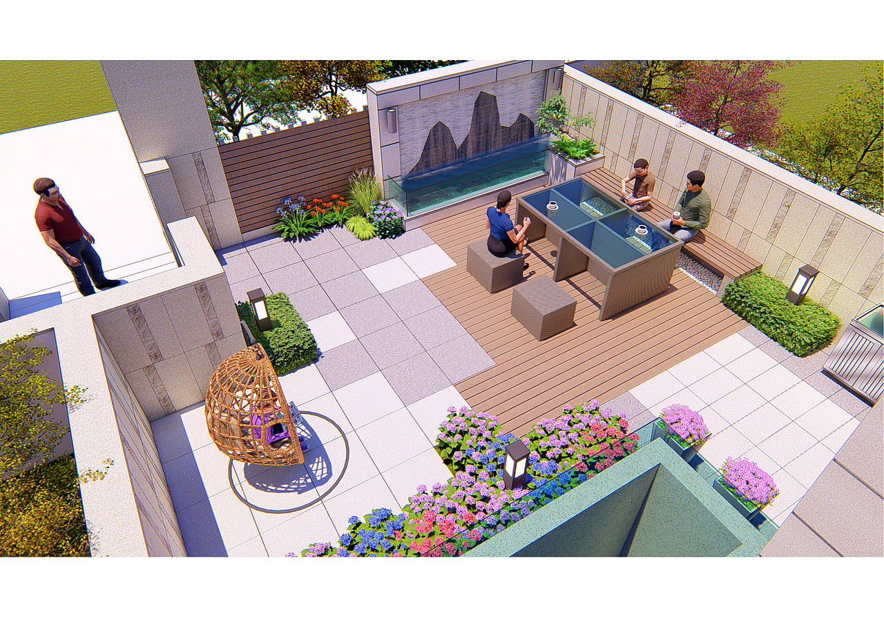 现代庭院设计|空间|景观设计|浩然张的景观世界_原创作品-站酷zcool