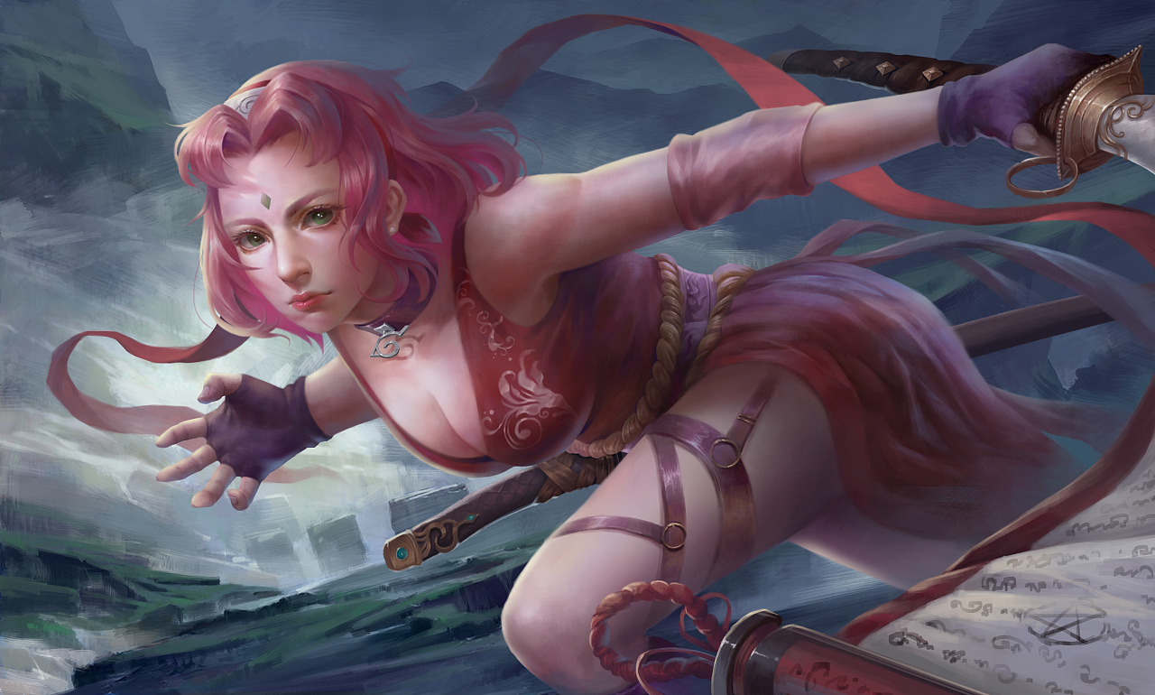 春野樱同人|插画|创作习作|不疼君 - 原创作品 - 站酷 (zcool)