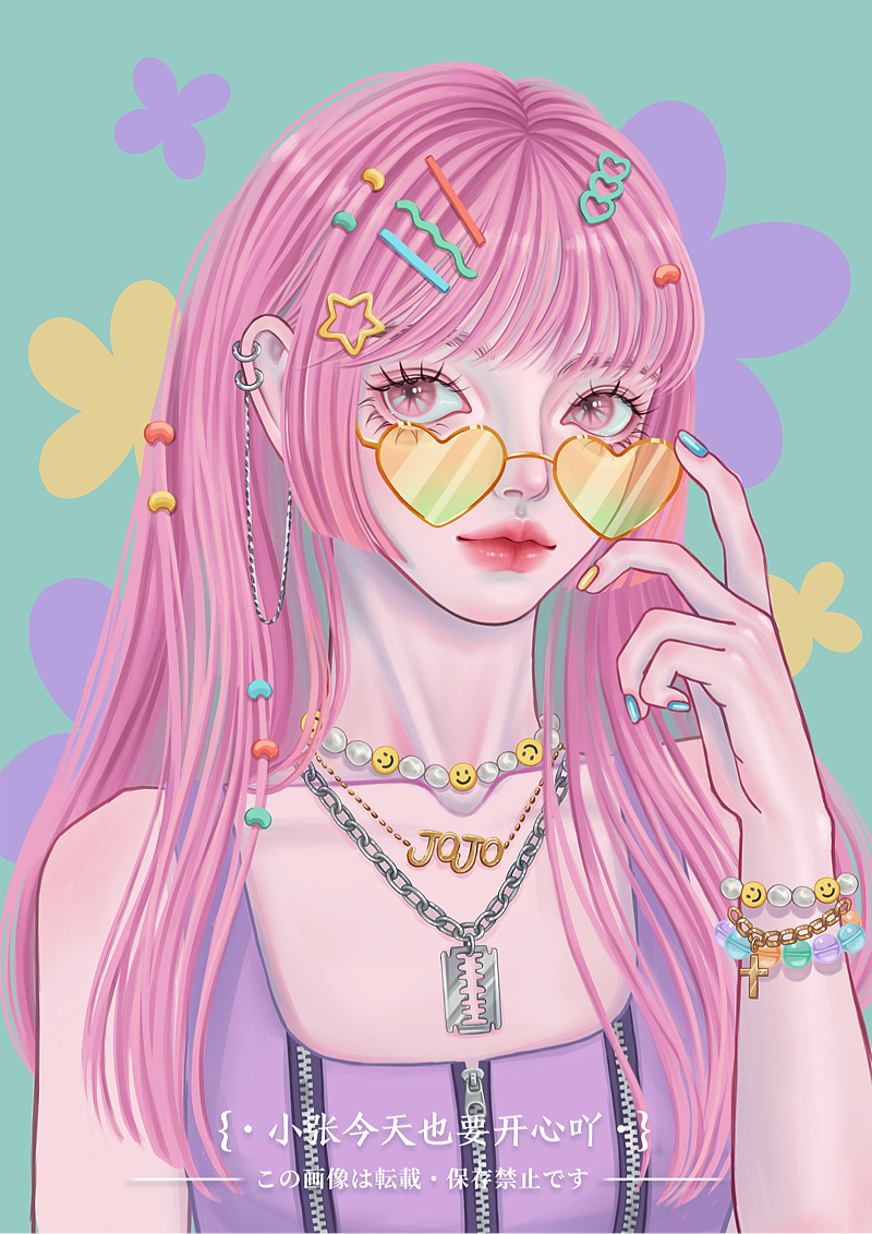 近期少女人像插画总结2（图ZMjgzMjQ3MTc2） - 商业插画 - 站酷设计师小张今天要开心吖原创素材 - 站酷ZCOOL