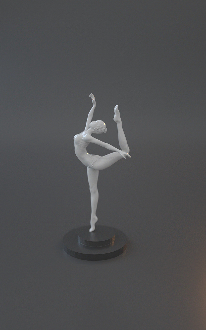 Zbrush雕刻,芭蕾舞女孩