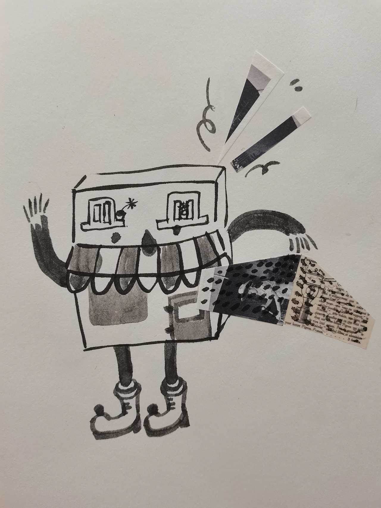 6月30天复古拼贴插画合集