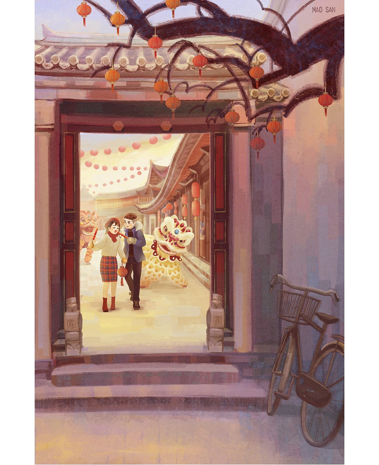 情 人 节 快 乐 ｜毛三插画11p（图ZMjg4MDY3NjA0） - 创作习作 - 站酷设计师毛三maosan原创素材 - 站酷ZCOOL