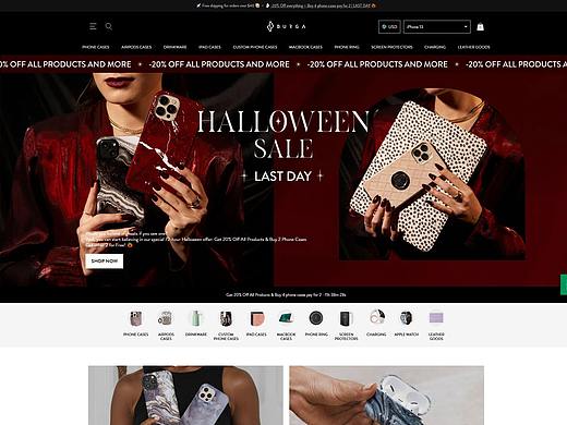 shopify独立站手机壳首页店铺装修 